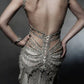 Girlhomeshops--Ivory white wedding dress exquisite beaded long open back tulle prom dress wedding dress gh5468
