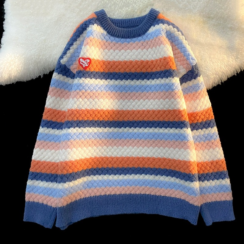 Herbst und Winter modisches Langarm-Pullover-Oberteil im Lazy-Style 5083