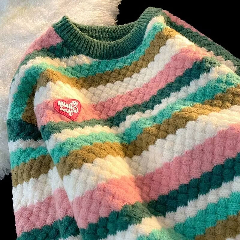 Herbst und Winter modisches Langarm-Pullover-Oberteil im Lazy-Style 5083