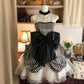 Schwarze Streifen verspielt elegant süße Nische kurzes Homecoming-Kleid Geburtstagspartykleid gh4308