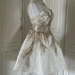 Robe de soirée courte à paillettes dorées et blanches, brillante, magnifique, mignonne, élégante et sophistiquée, style princesse, robe de bal, robe de soirée, gh4166