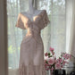 Rosa funkelndes kurzes Homecoming-Kleid aus Chiffon, Ballkleid, Abendkleid, Partykleid, gh4747
