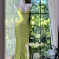 girlhomeshops--Beautiful and charming calssy green lace long spaghetti strap prom dress gh5590