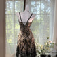Black brown vintage beaded lace dress short homecoming dress prom dress evening dress party dress gh4818