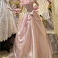 Pink Vintage Elegant Floral Beading Fashion Long Satin Ball Gown Evening Dress Graduation Dress Birthday Dress Quinceañera Dress gh4259