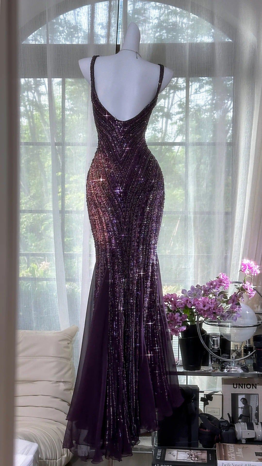 Purple Luxury Gorgeous Beading Fashion Elegant Long Prom dresses Eveni girlhomeshops Purple Luxury Gorgeous Beading Fashion Elegant Long Prom dresses Eveni girlhomeshops