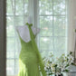 Romantisches grünes, exquisites, perlenbesetztes, kurzes Chiffon-Heimkehrkleid, Ballkleid, Abendkleid, Geburtstagspartykleid, gh4277