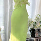 Green Elegant Romantic Chiffon Long Homecoming Dress Prom Dress Evening Dress gh4400