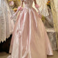 Pink Vintage Elegant Floral Beading Fashion Long Satin Ball Gown Evening Dress Graduation Dress Birthday Dress Quinceañera Dress gh4259