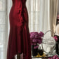Burgundy Elegant Exquisite Rhinestone Long Chiffon Ball Gown Evening Gown Party Gown Birthday Gown Date Gown gh4164