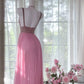 Pink Elegant Shiny V Neck Long Chiffon Ball Gown Evening Dress Party Dress gh4322