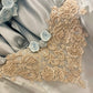 Blue Vintage Elegant Floral Long Satin Floor Length Ball Gown Evening Dress gh4415