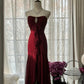 Burgundy Elegant Exquisite Rhinestone Long Chiffon Ball Gown Evening Gown Party Gown Birthday Gown Date Gown gh4164