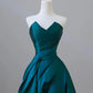 Blau Pretty Fashion Plissee A-Linie Off-Shoulder Lange Satin Prinzessin Ballkleid Abendkleid Partykleid gh3433