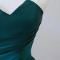 Blau Pretty Fashion Plissee A-Linie Off-Shoulder Lange Satin Prinzessin Ballkleid Abendkleid Partykleid gh3433