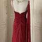 Burgundy Inspiration Muse Elegant Vintage Fashion Long Floor Length Ball Gown Evening Gown Party Dress gh4265