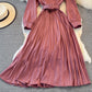 Einfaches A-Linien-Kleid mit V-Ausschnitt Modekleid 10967