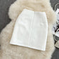 Versatile diamond studded A-line wrap hip fashion skirt  11289