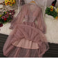 Robe mignonne à manches longues en dentelle Robe tendance 10958