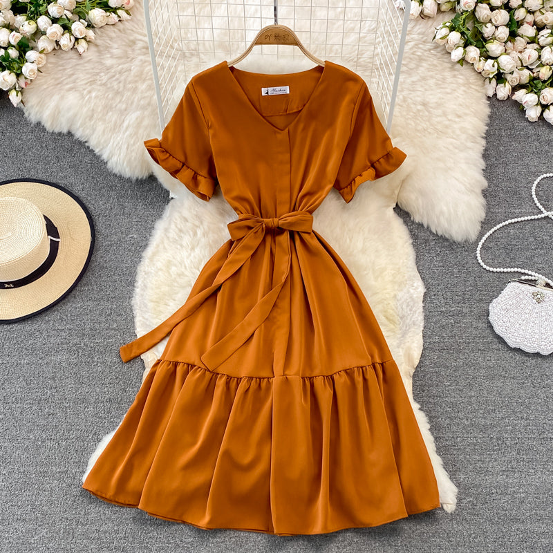 Cute V Neck Short Dress A Line Fashion Dress  10901
