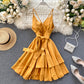 Robe courte mignonne à col en V Robe trapèze tendance 10876