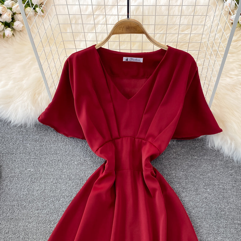 Cute A Line V Neck Short Dress Fashion Dress  10861