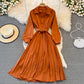 Einfaches A-Linien-Kleid mit V-Ausschnitt Modekleid 10967