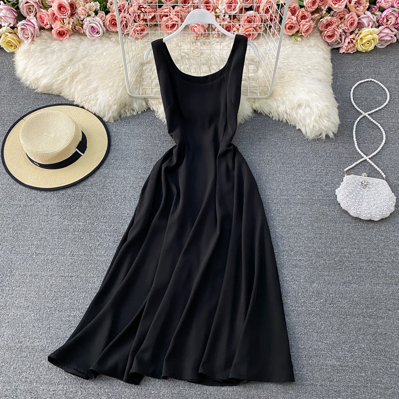 Einfaches kurzes Kleid in A-Linie Fashion Ddress 10878