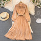 Einfaches A-Linien-Kleid mit V-Ausschnitt Modekleid 10967