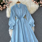 Cute A Line Long Sleeve Dress Fashion Dress  10776