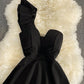 Süßes kurzes A-Linien-Kleid One-Shoulder-Kleid 10809