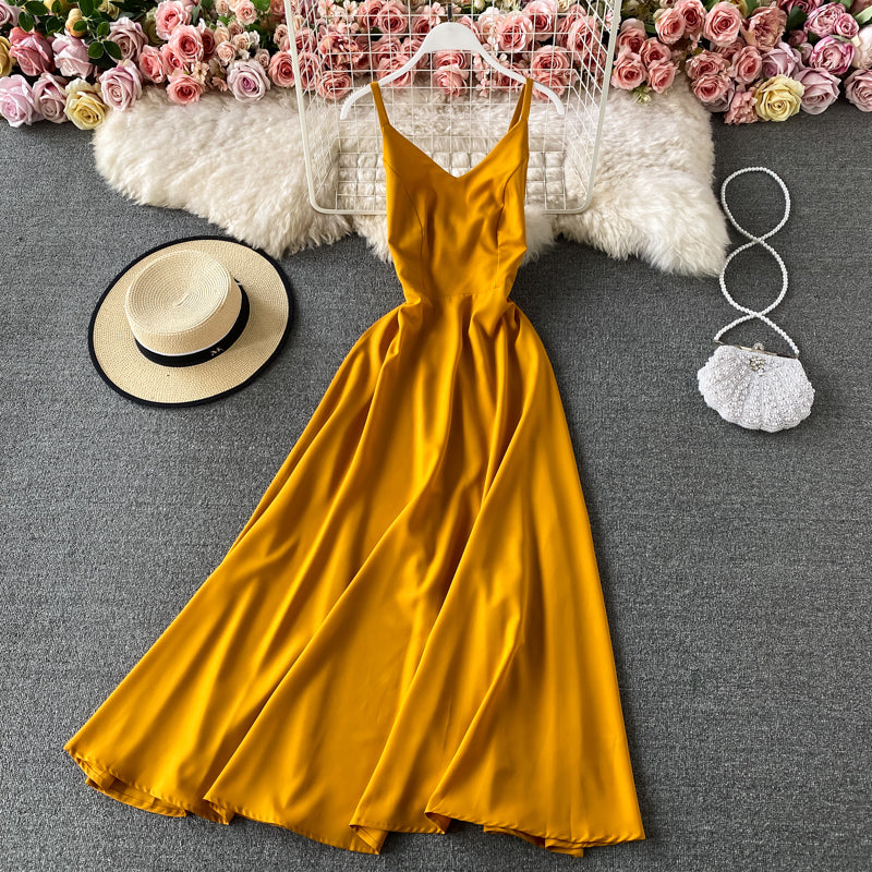 Einfaches kurzes Kleid mit V-Ausschnitt A-Linie Modekleid 10879