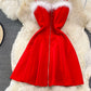Jolie robe de Noël coupe A 10785