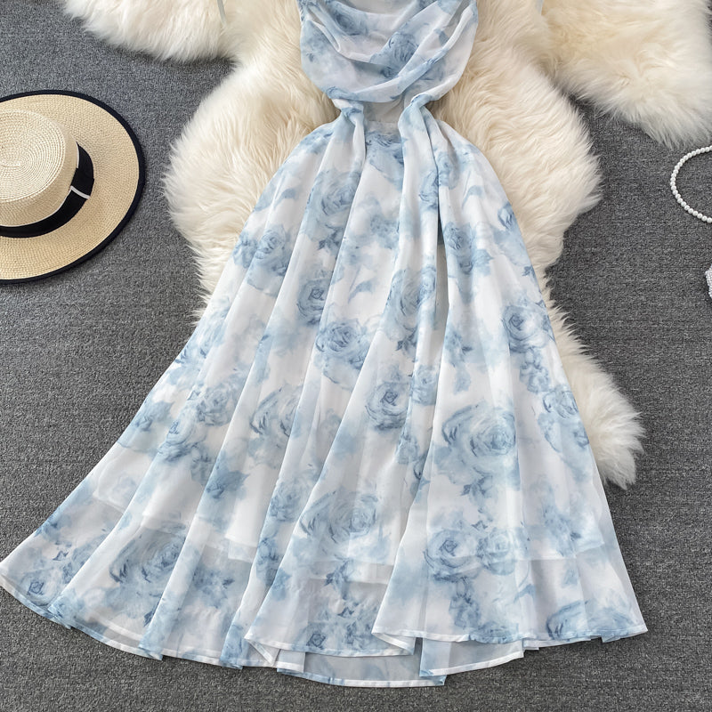 Cute A Line Floral Dress Fashion Dress  10759