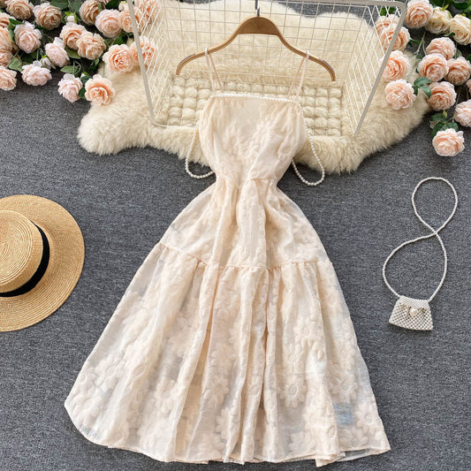 Süßes Spaghetti-Kleid in A-Linie Modekleid 10812 