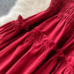 Rotes A-Linie kurzes Kleid Mode Mädchenkleid 10818