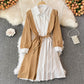 Schlichtes, gestreiftes Hemdkleid in A-Linie 10771 