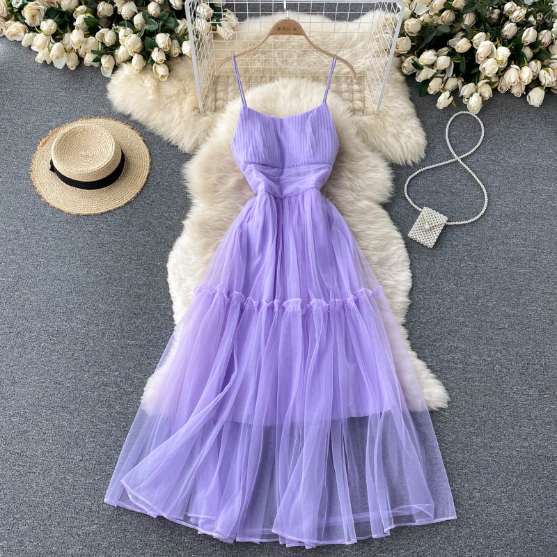 Süßes kurzes Tüllkleid in A-Linie Modekleid 10777