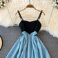 Cute A Line Short Dress Blue Fashion Dress  10725