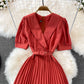 Cute V Neck Short Dress A Line Fashion Dress  10704