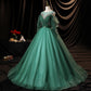 Grünes Tüll langes Ballkleid in A-Linie Grünes Abendkleid 10635