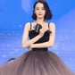Cute tulle long prom dress A line evening gown  10570