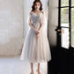 Cute tulle lace A line prom dress lace evening dress  10560
