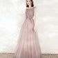 Cute tulle long A line prom dress evening dress  10543