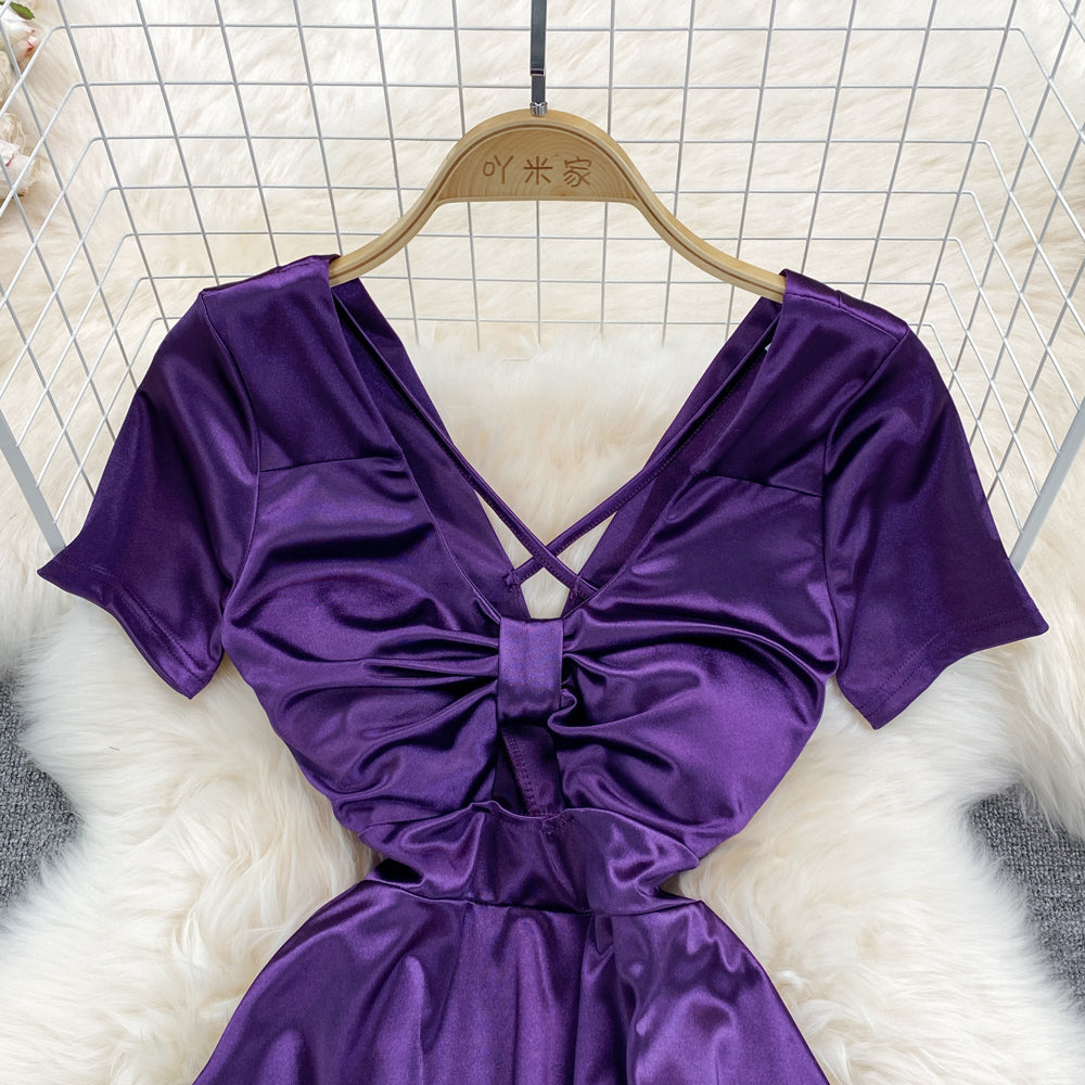 Sexy Bow Short A-Linie Kleid Fashion Dress 10656