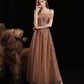 Ballkleid Abendkleid 10412 aus glänzendem Tüll mit Pailletten in Teelänge