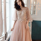 Süßes langes Ballkleid aus Tüllspitze A-Linie Abendkleid 10554