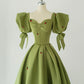 Süßes Erdbeer langes Ballkleid grünes Abendkleid 10393