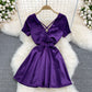 Sexy Bow Short A-Linie Kleid Fashion Dress 10656
