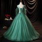 Grünes Tüll langes Ballkleid in A-Linie Grünes Abendkleid 10635